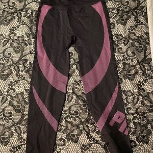 Pink seamless workout tights